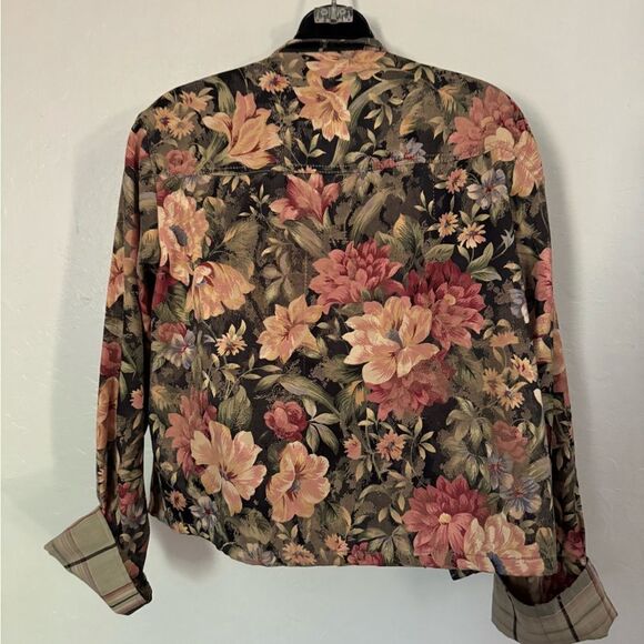 my boyfriend’s back Vintage Jacket 80’s Upcycled Unique Floral Boutique USA M - Picture 3 of 4